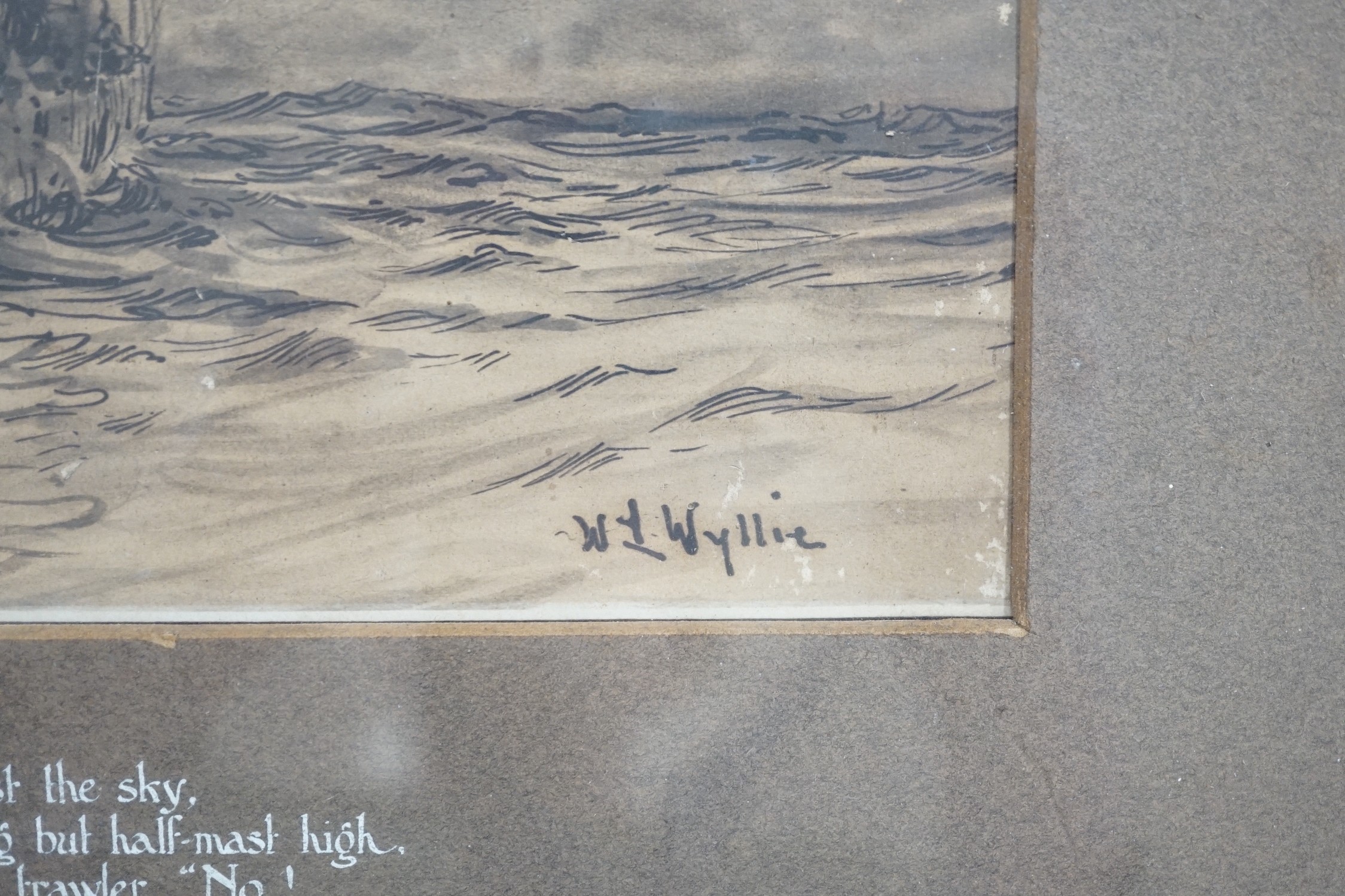 William Lionel Wyllie (1851-1931), etching and aquatint, 'The Little Trawler', signed in ink, 16.5 x 29cm
